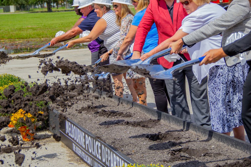 Ceremonial turning of dirt.