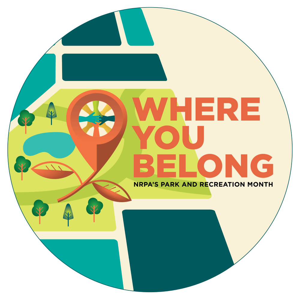 Where You Belong NRPA's Park and Recreation Month logo