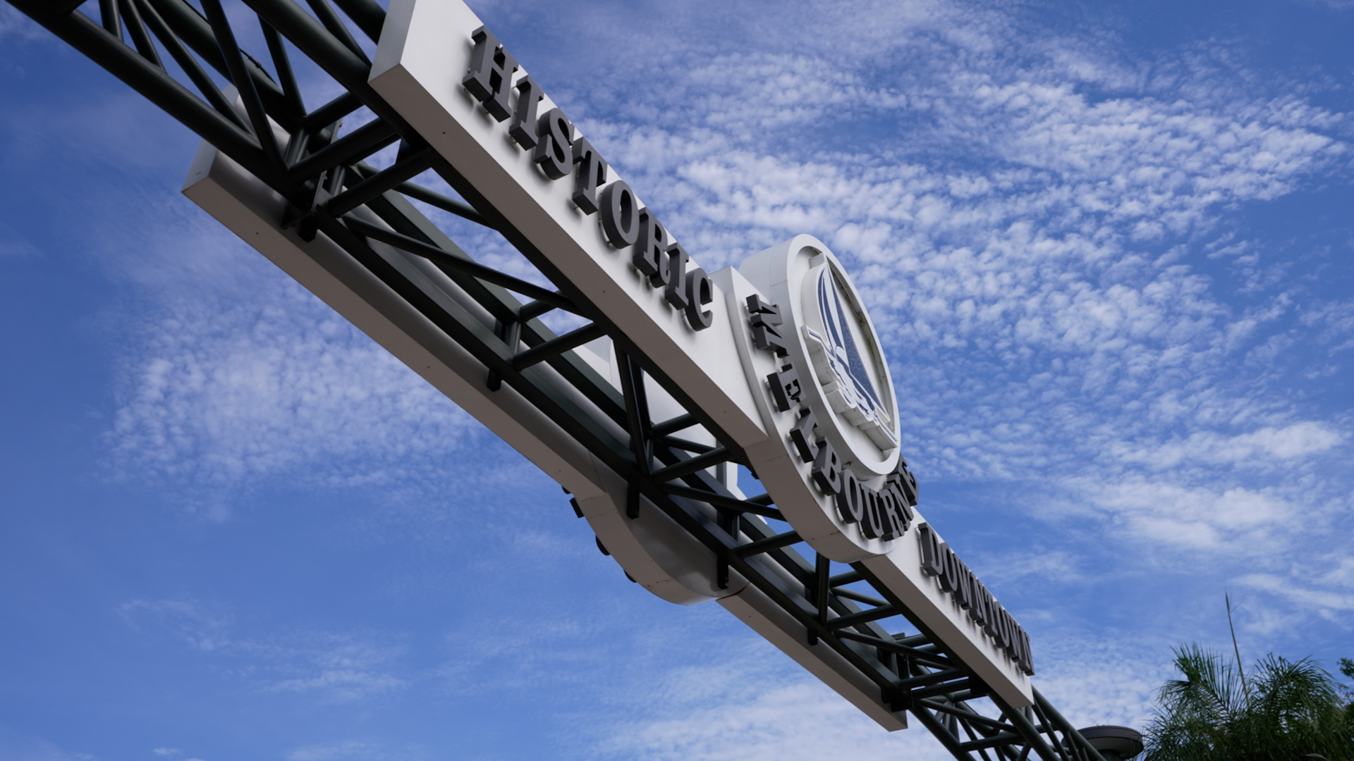 Historic Downtown Melbourne entrance sign