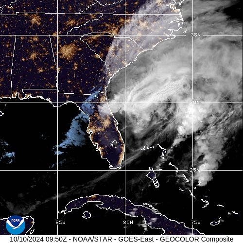 NOAA satellite image of Hurrican Milton Oct 10 2024