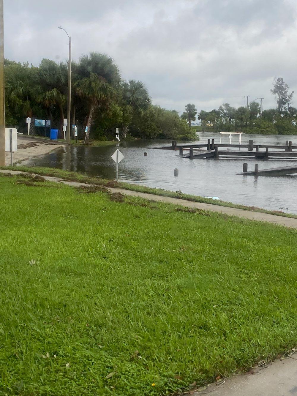 Front Street Park boat ramps under water Oct 10 2024