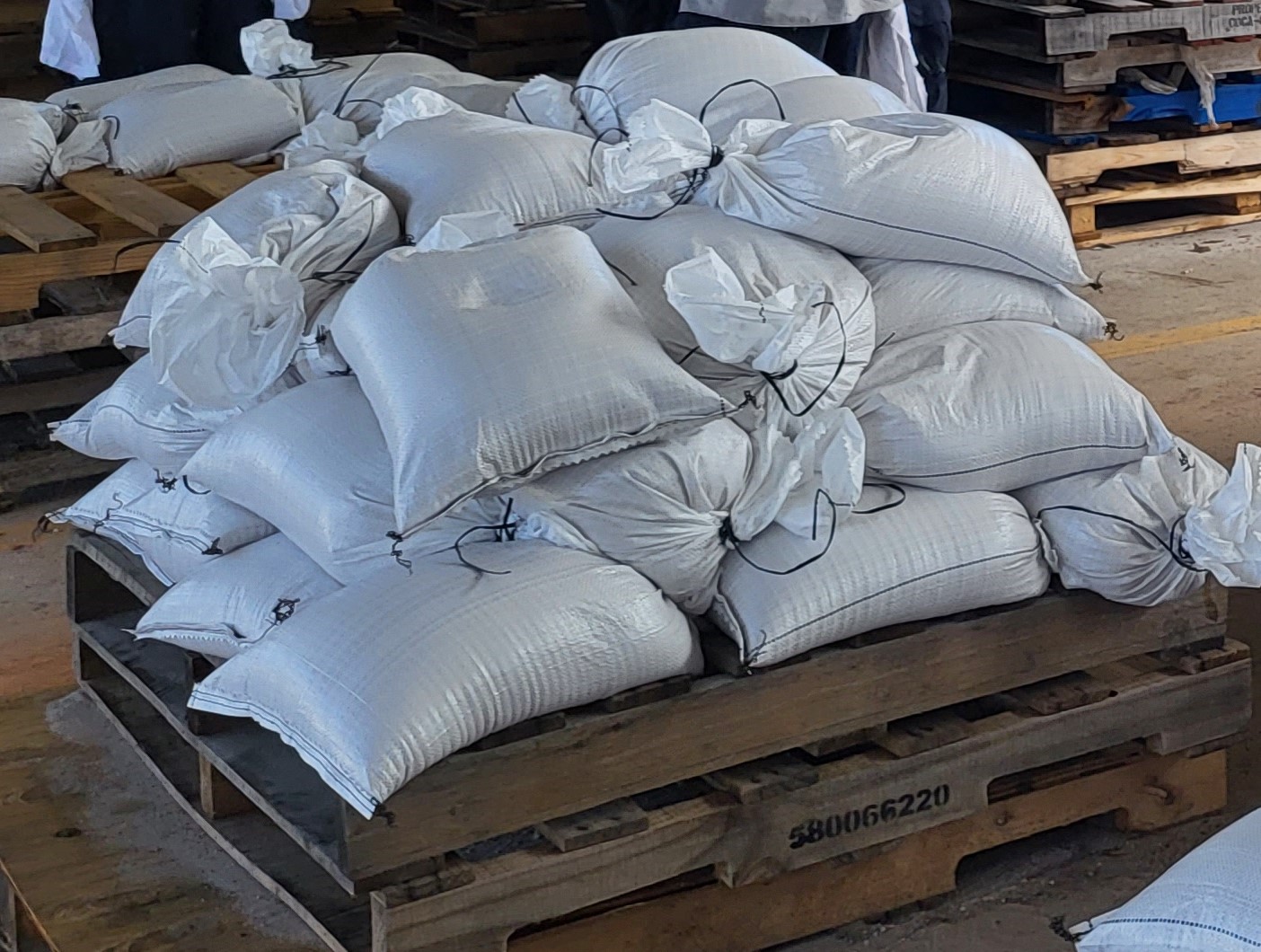 Sandbags on a pallet