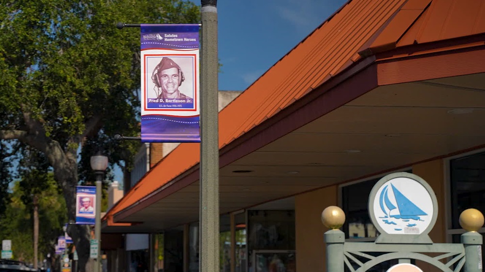 Hometown Heroes banners on New Haven Avenue